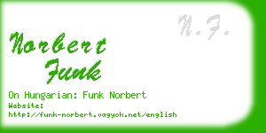 norbert funk business card